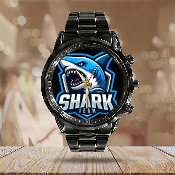 Discover Shark Team Calendar Steel Band Watch