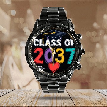 Discover Celebrating the Class of 2037: A Colorful Future Calendar Steel Band Watch
