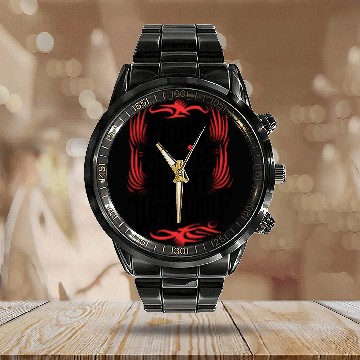Discover Ebony Spirits Haunt Werewolf Calendar Steel Band Watch
