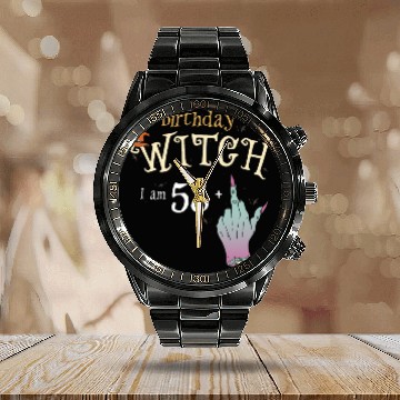 Discover Yes It's My Birthday - 59th Birthday Witch Funny Calendar Steel Band Watch