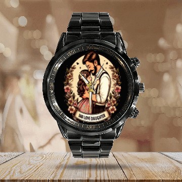 Discover DAD LOVE DAUGHTER SPECIAL GIFT 2025 Calendar Steel Band Watch