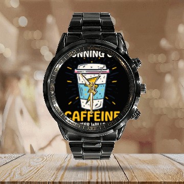 Discover Depression Awareness Running On Caffeine Willpower Calendar Steel Band Watch