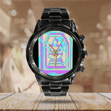 Discover Thai amulets buddha Calendar Steel Band Watch