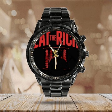 Discover Eat The Rich Döner Kebab Satirical Design Calendar Steel Band Watch