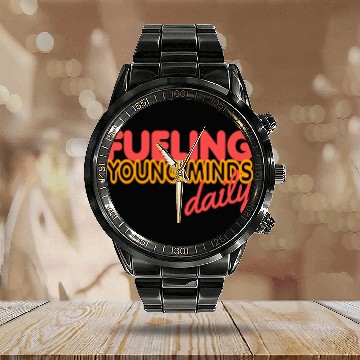 Discover Physics, Biology, Chemistry or Science Math Calendar Steel Band Watch