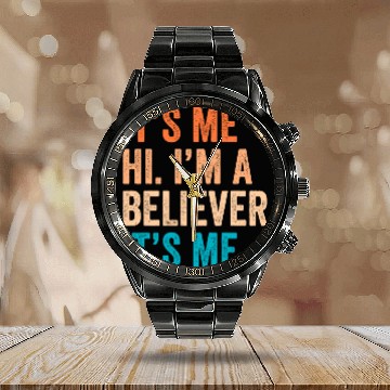 Discover Bible Christ Christian Faith Religious Church Calendar Steel Band Watch