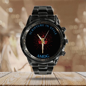Discover Scripture in Style Basics Calendar Steel Band Watch