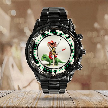 Discover Mouse on Lizard Playing Guitar Calendar Steel Band Watch