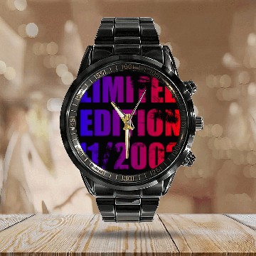 Discover 22nd birthday Limited Edition 11/2002 Calendar Steel Band Watch