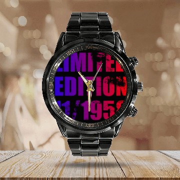 Discover 66th birthday Limited Edition 11/1958 Calendar Steel Band Watch