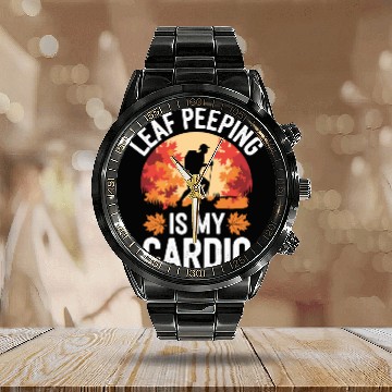 Discover Autumn Foliage Exploration for Nature Lovers and Calendar Steel Band Watch