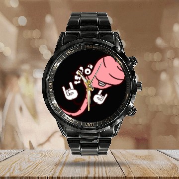 Discover Cute Cool Worm Crown King Party Animal Fun Monster Calendar Steel Band Watch