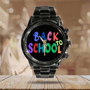 Discover back to school Calendar Steel Band Watch