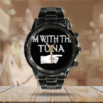 Discover I'm With The Tuna Matching Halloween Costume Party Calendar Steel Band Watch
