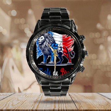 Discover The proud Brest flag design Calendar Steel Band Watch