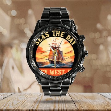 Discover Florida Keys SEAS THE DAY IN KEY-WEST FLORIDA Calendar Steel Band Watch