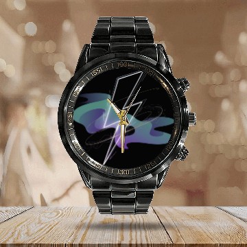 Discover Electric Aurora: Lightning Meets Northern Lights Calendar Steel Band Watch