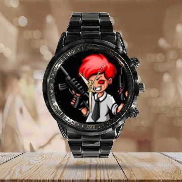 Discover Gangster Gamer Calendar Steel Band Watch