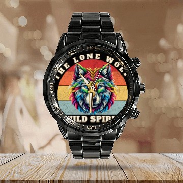 Discover The Lone Wolf Calendar Steel Band Watch