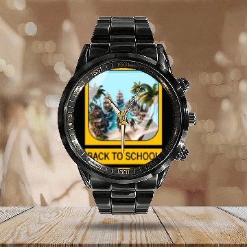 Discover Back-to-school Calendar Steel Band Watch