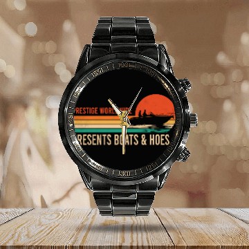 Discover Vintage Retro Prestige Presents Boats And Hoes Calendar Steel Band Watch