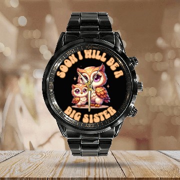 Discover Soon I Will Be A Big Sister Sweet Tiger Calendar Steel Band Watch
