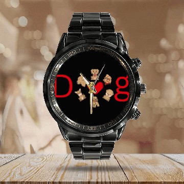 Discover dog lovers Calendar Steel Band Watch