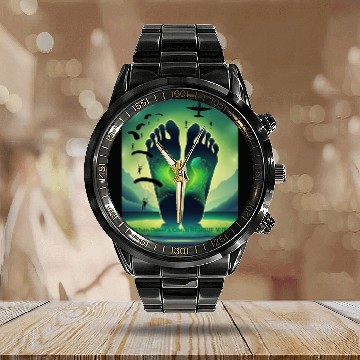 Discover RESCUE Triad "Green Feet" Calendar Steel Band Watch