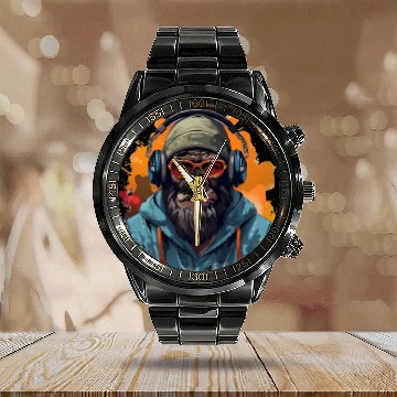 Discover music, monkey, arctic monkeys, cool, band Calendar Steel Band Watch