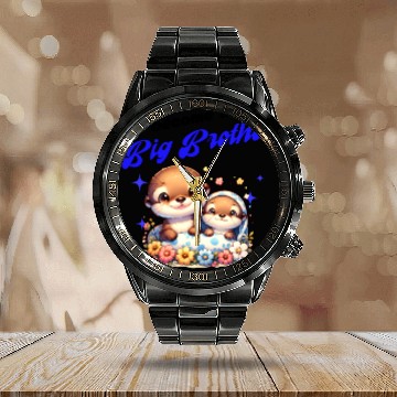 Discover I'm Going To Be A Big Brother Sweet Otter, Brother Calendar Steel Band Watch