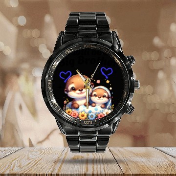 Discover I'm Going To Be A Big Brother Sweet Otter, Brother Calendar Steel Band Watch