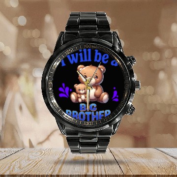 Discover I'm Going To Be A Big Brother Cute Teddy Bears, Calendar Steel Band Watch