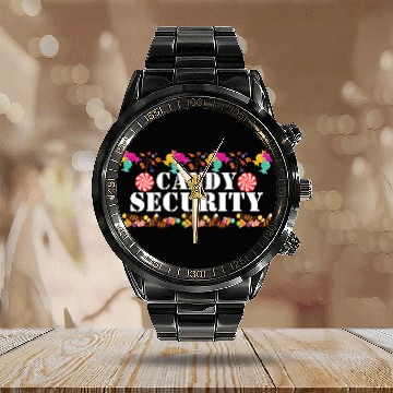 Discover Candy Security Calendar Steel Band Watch