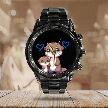 Discover I'm Going To Be A Big Brother Sweet Otter, Brother Calendar Steel Band Watch
