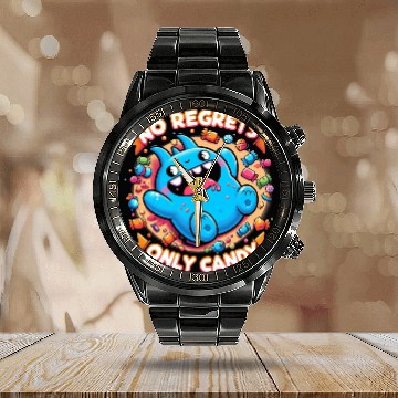 Discover Stitch Halloween Disneyland No Regrets Only Candy Calendar Steel Band Watch