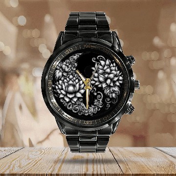 Discover Yang Lotus Harmony Calendar Steel Band Watch