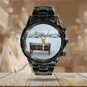 Discover Let It Snow Calendar Steel Band Watch