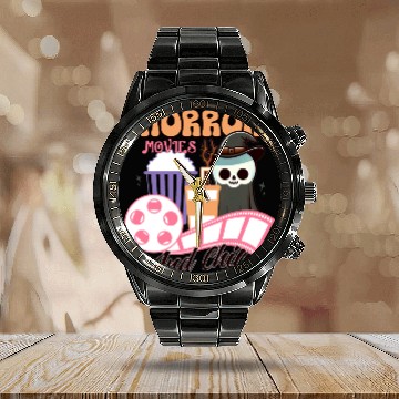 Discover Horror Movies and Chill Calendar Steel Band Watch