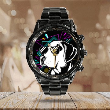 Discover Catahoula Leopard Dog Lover Dog With Sunglasses Calendar Steel Band Watch