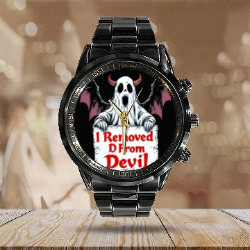 Discover I Removed D from Devil – Dark Fantasy Gothic Calendar Steel Band Watch