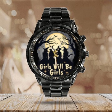 Discover Girls Will Be Girls Calendar Steel Band Watch
