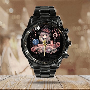 Discover Fortune Favors the Witchy! Calendar Steel Band Watch