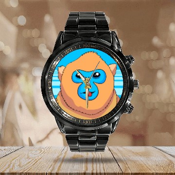 Discover Monkey Lover Cute Snub Nosed Monkey Face Calendar Steel Band Watch