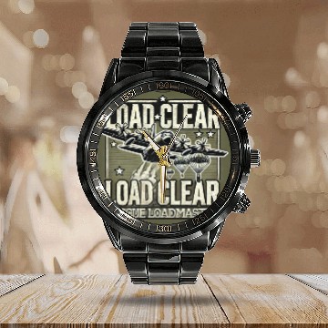 Discover LOAD CLEAR – Precision Airdrop w/Rescue Loadmaster Calendar Steel Band Watch