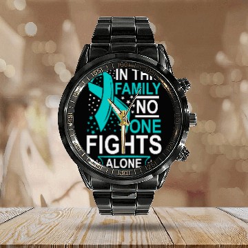 Discover Wellness Collection - Family, No-one Fights Alone Calendar Steel Band Watch