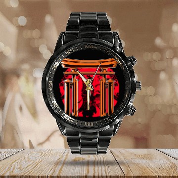 Discover Kanji Japan Katana Sword Ninja Samurai Calendar Steel Band Watch