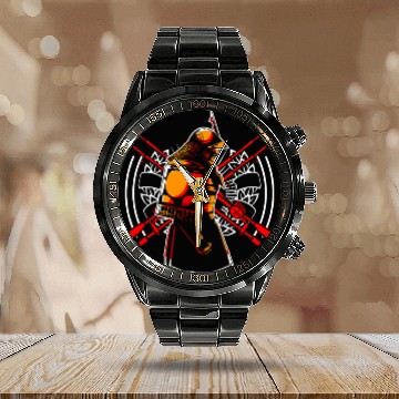 Discover Kanji Japan Katana Sword Ninja Samurai Calendar Steel Band Watch
