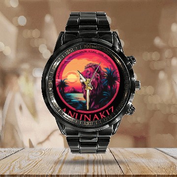 Discover Anunakiz Lion of Ishtar’s Horizon Calendar Steel Band Watch