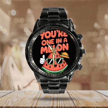 Discover You're One In A Melon Calendar Steel Band Watch