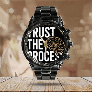 Discover Understanding Psychology Mind and Behavior Calendar Steel Band Watch